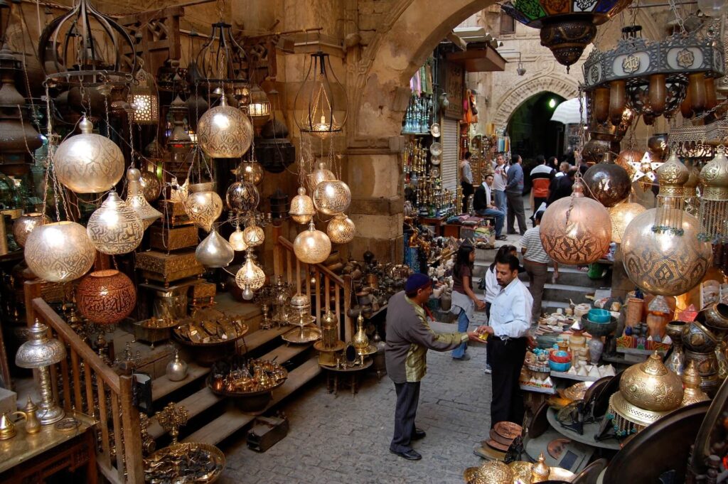 Sellers in Khan El Khalili Souq