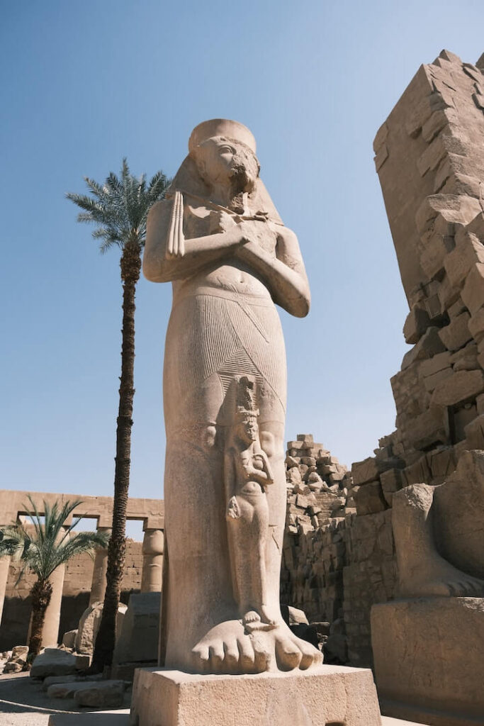 Pharaonic statue in Luxor Temple