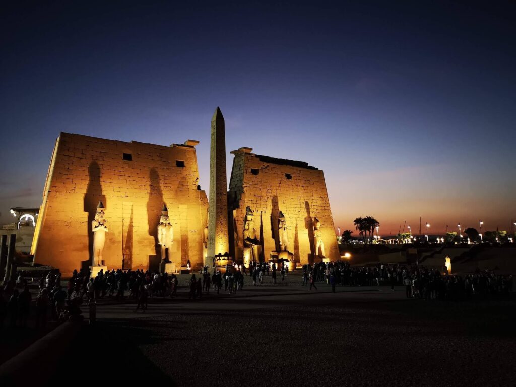 Luxor Temple by night